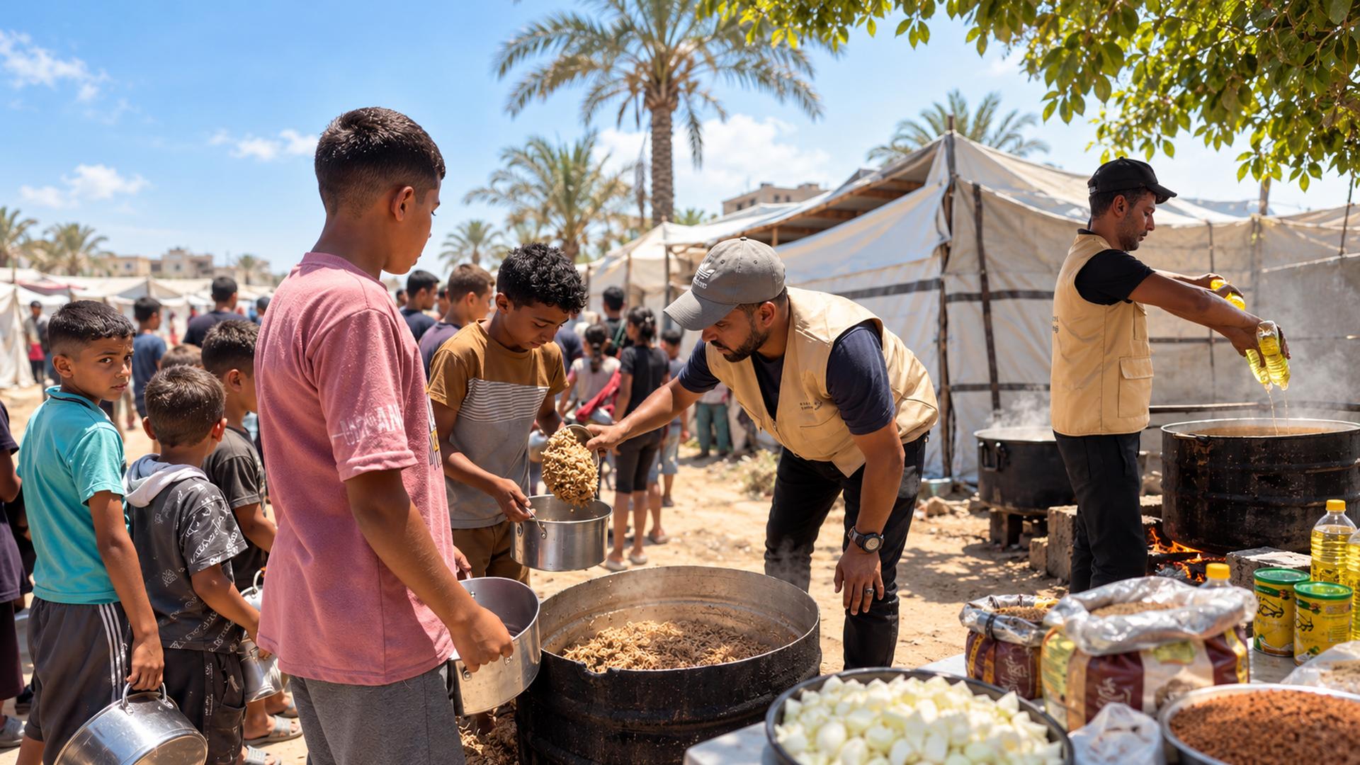 مشروع إطعام الأسر في غزة